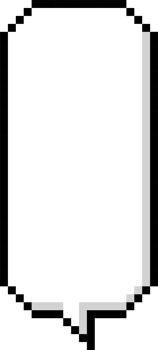 8bit retro game pixel speech bubble balloon icon sticker memo keyword planner text box banner png