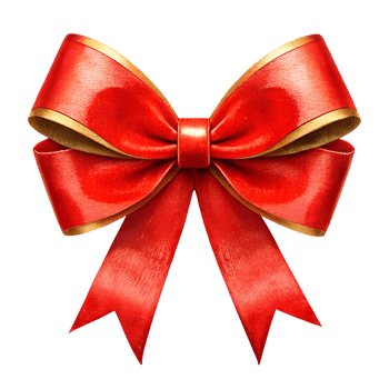 red ribbon bow isolated on background png