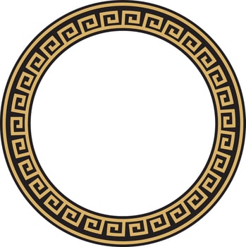 Yakut round turquoise frame. Ornamental circle of the northern peoples of the tundra. vector