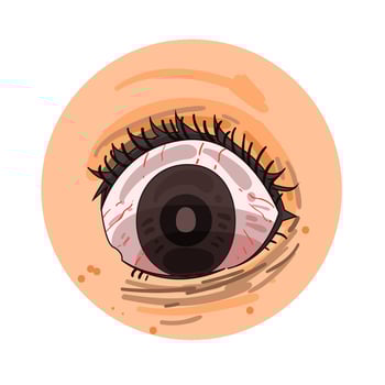 Illustration of red eye vector