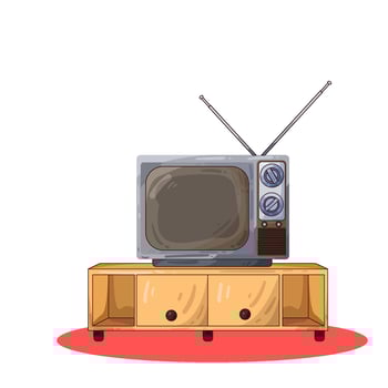 Illustration of old television vector