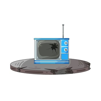 Illustration of old television vector