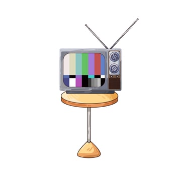 Illustration of old television vector
