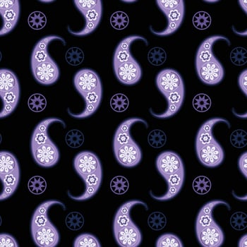 Glass Paisleys Seamless Pattern Design vector