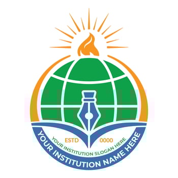 Organization logo design template for educational institute vector