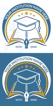 Education logo design template for school and organization vector