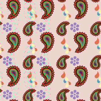 Party Fun With Paisleys Seamless Pattern Design vector
