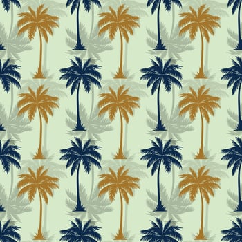 Palm Tree Shadows Seamless Pattern Design vector