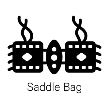 Trendy Saddle Bag vector