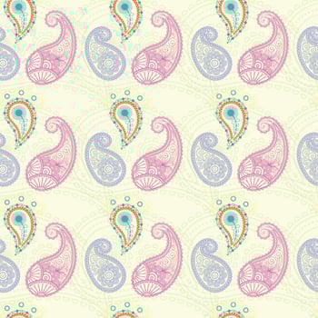 Traditional Indian Paisleys Seamless Pattern Design vector
