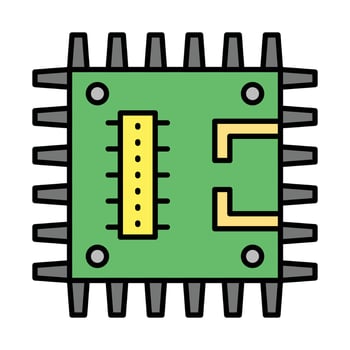 Circuit Board Line Filled Icon Design vector