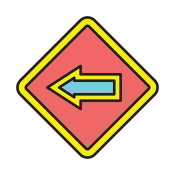Left Line Filled Icon Design vector
