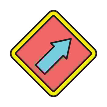 Top Right Line Filled Icon Design vector