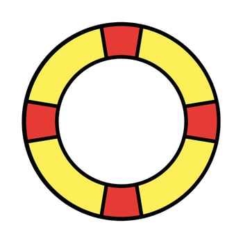 Life Saver Line Filled Icon Design vector