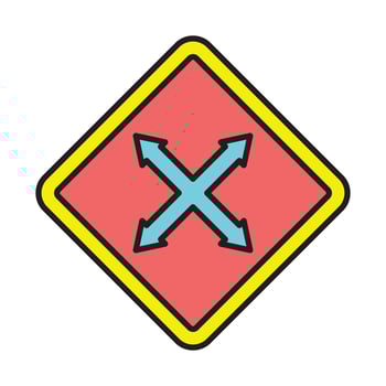 Cross Line Filled Icon Design vector