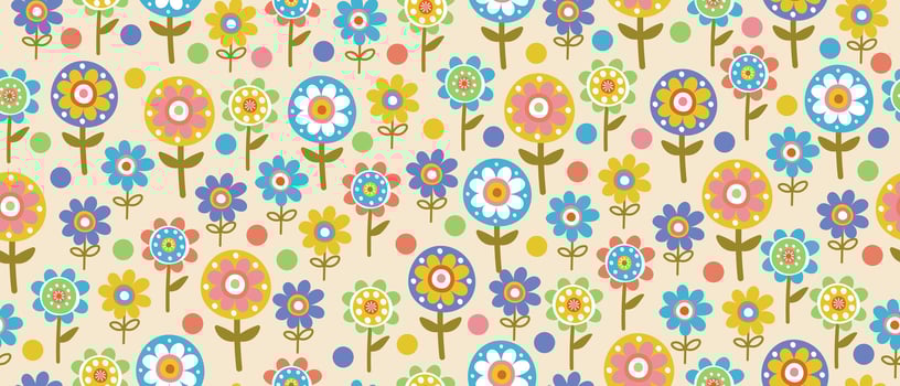 Seamless background with creative creative flowers. Bright unusual creative flowers. vector