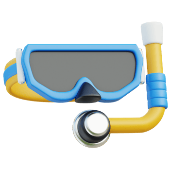 Scuba Mask Icon 3D Design png
