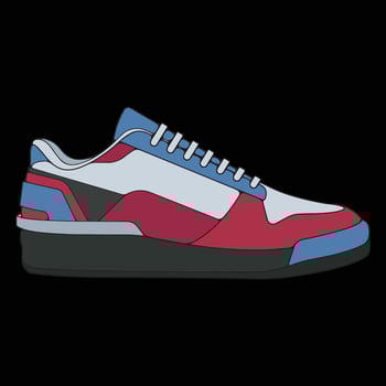 sneakers shoes for training, sneakers shoe illustration. Sneakers color full. vector