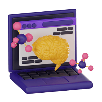 Cutting-Edge Tech Research of Computer Science. 3D Render png