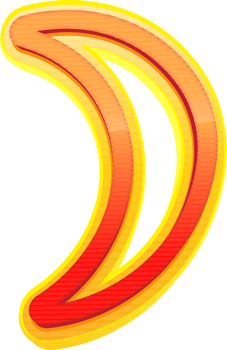 Moon 3D Shape Y2K style png