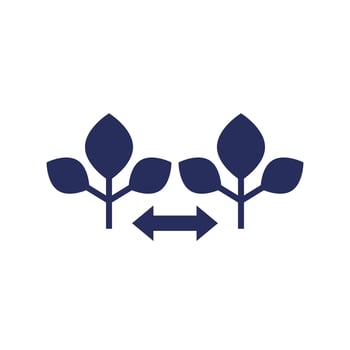 Plant density icon, pictogram vector