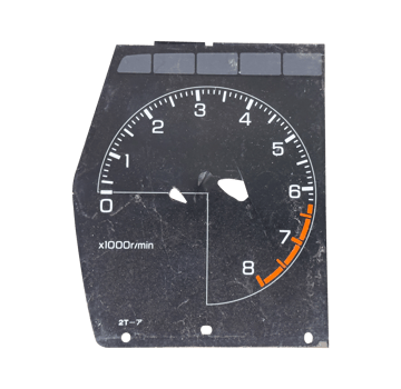 Vintage speedometer dial isolated on transparent background. File png