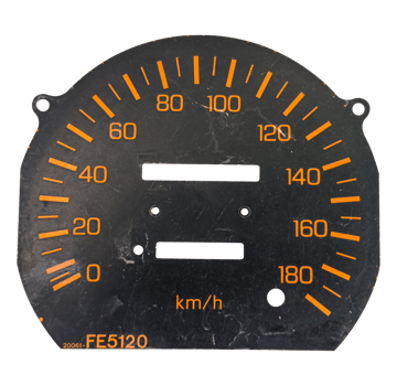 Vintage speedometer dial isolated on transparent background. File png