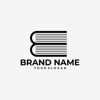 LETTER E INITIAL BOOK LOGO ICON ILLUSTRATION vector
