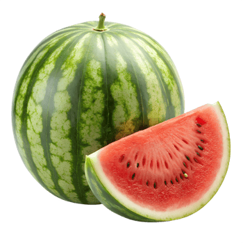 watermelon with slice of watermelon isolated on background png