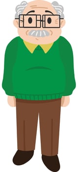 Grandfather or an old man standing vector