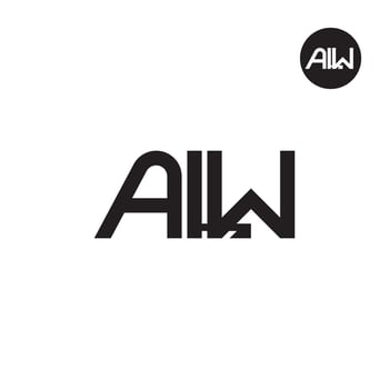 ALW Logo Letter Monogram Design Initials vector