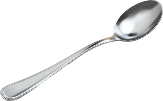 Shiny Stainless Steel Spoon. png