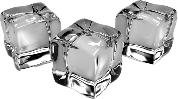 Close-up of Three Ice Cubes. png