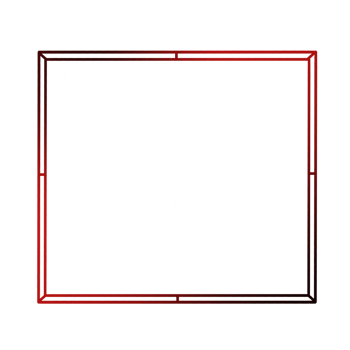 Red and Black Square Frame on a Transparent Background png