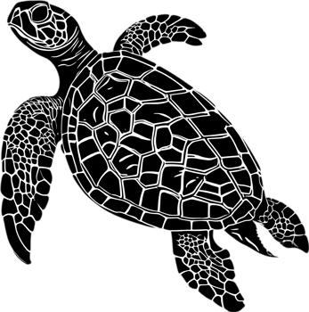 Majestic sea turtle glides in water. AI-Generated. png