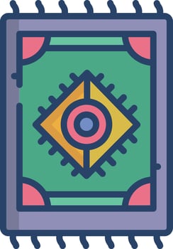Carpet linear color illustration vector