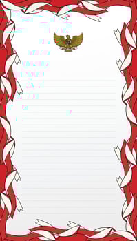 Indonesian red and white flag illustration for background vector