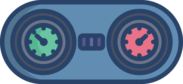 Suitcase linear color illustration vector
