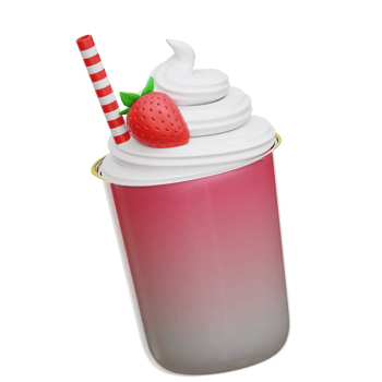 Milkshake 3d Illustration png
