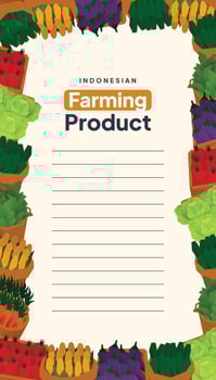 Agriculture frame border flat design illustration vector