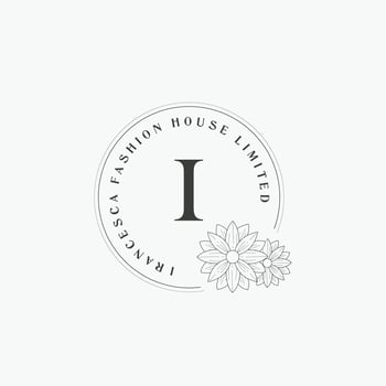 I letter logo with a creative floral concept for company business beauty real estate premium vector