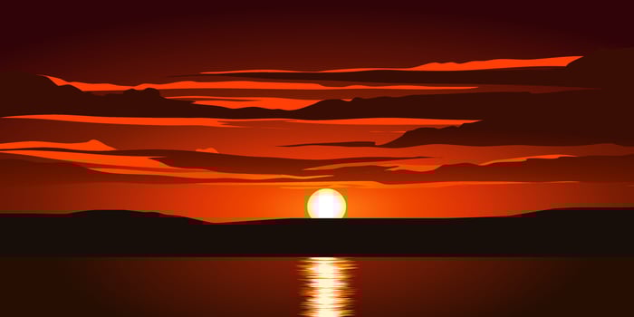 Evening sky background. The red sunset vector