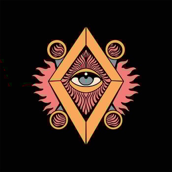trippy shape illustration design vector