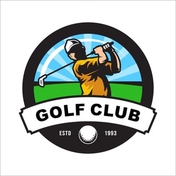 Golf club logo design template vector