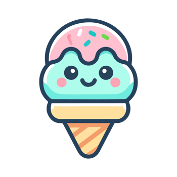 cute ice cream cartoon icon character png