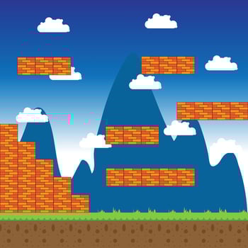 Game Arena Set The Illustration vector