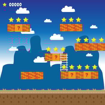 Game Arena Set The Illustration vector