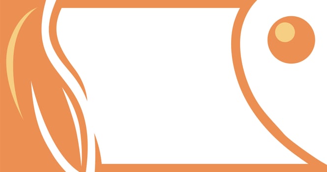 orange leaf background with a white ribbon vector