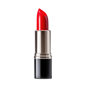 Classic Open Red Lipstick with Black Tube. Isolated on Background png