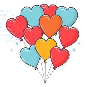 A icon depicting balloons, ideal for illustrating celebrations, parties, or festive themes. vector